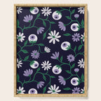 Dark Gothic Floral Garden Flowers and Eyes Creepy Halloween Serving Tray Gallery Image 1