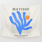 Jazz Blue Leaf: Matisse Series 02 | Mid-Century Edition Wall Tapestry Gallery Image 4