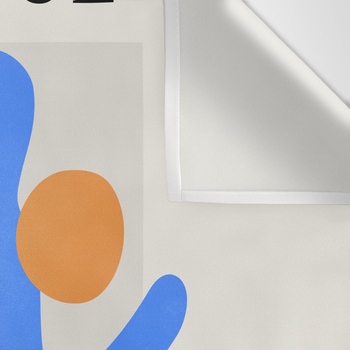 Jazz Blue Leaf: Matisse Series 02 | Mid-Century Edition Wall Tapestry Gallery Image 3