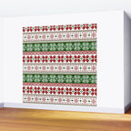 Green & Red Winter Fair Isle Wall Mural Gallery Image 2