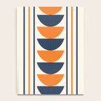 Abstract Shapes 76 in Orange and Navy Blue (Moon Phase Geometric Abstraction) Notebook Gallery Image 4