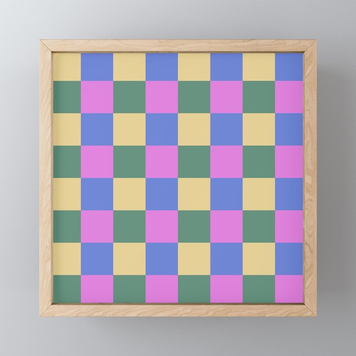 Checkered Multicolor Pattern XXI Colorful Spring Mini Art Print Gallery Image 1