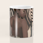 Woman and Zebra in Bold Stripes Coffee Mug Gallery Image 4