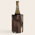 Woman and Zebra in Bold Stripes Wine Chiller Gallery Image 1