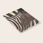 Woman and Zebra in Bold Stripes Notebook Gallery Image 3