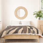 Woman and Zebra in Bold Stripes Duvet Cover Gallery Image 3