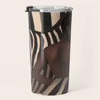 Woman and Zebra in Bold Stripes Travel Mug Gallery Image 3