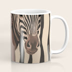 Woman and Zebra in Bold Stripes Coffee Mug Gallery Image 1
