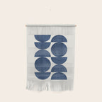 Blue navy retro scandinavian Mid century modern Wall Hanging Gallery Image 1