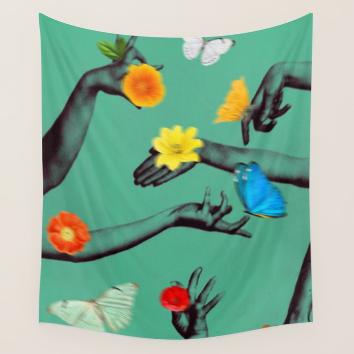 Jewels in Teal Wall Tapestry Gallery Image 4