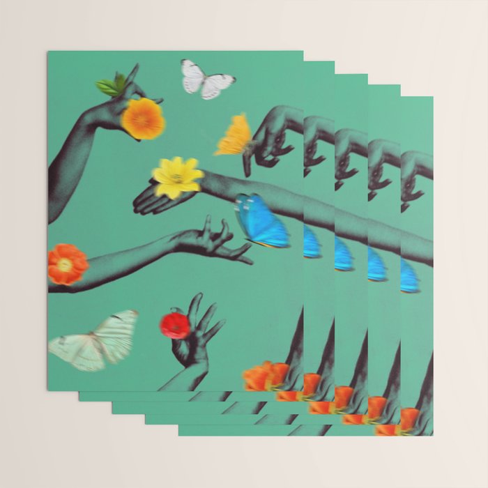 Jewels in Teal Wrapping Paper Gallery Image 3