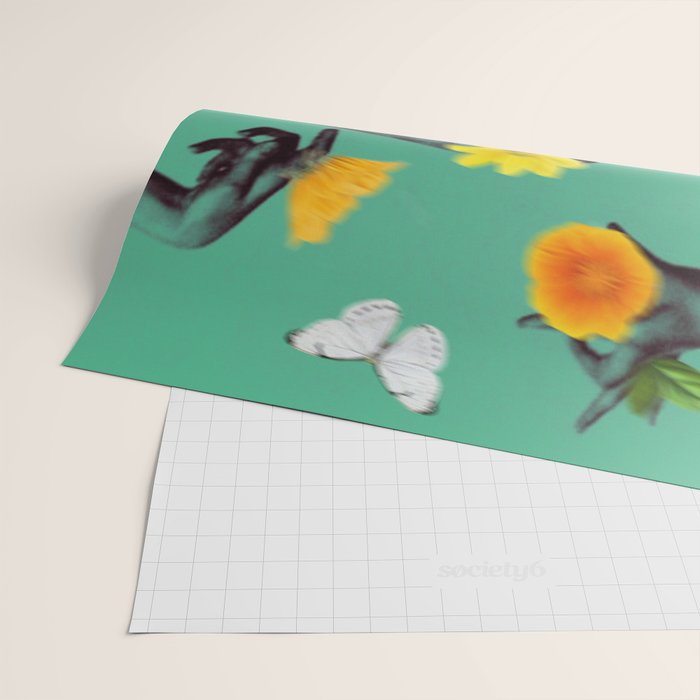 Jewels in Teal Wrapping Paper Gallery Image 2