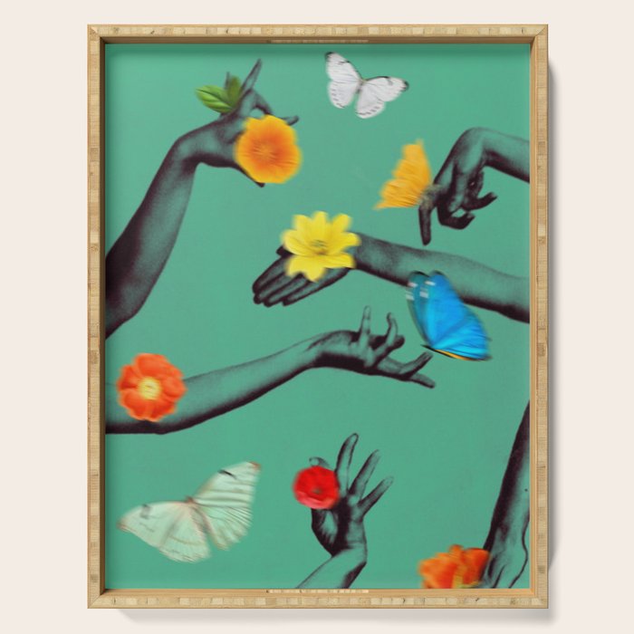 Jewels in Teal Serving Tray Gallery Image 1