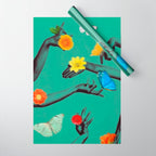 Jewels in Teal Wrapping Paper Gallery Image 1