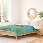 Jewels in Teal Duvet Cover Gallery Image 2