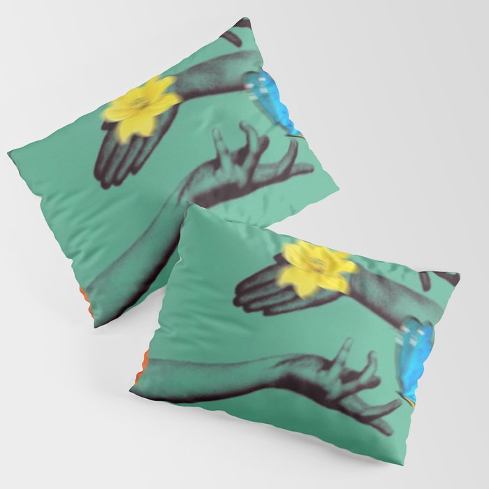 Jewels in Teal Pillow Sham Gallery Image 3