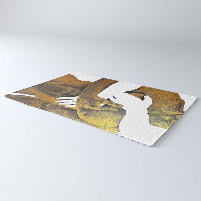 Echoes II - NOODOOD Painting (Gold doesn't print shiny) Rug Gallery Image 3