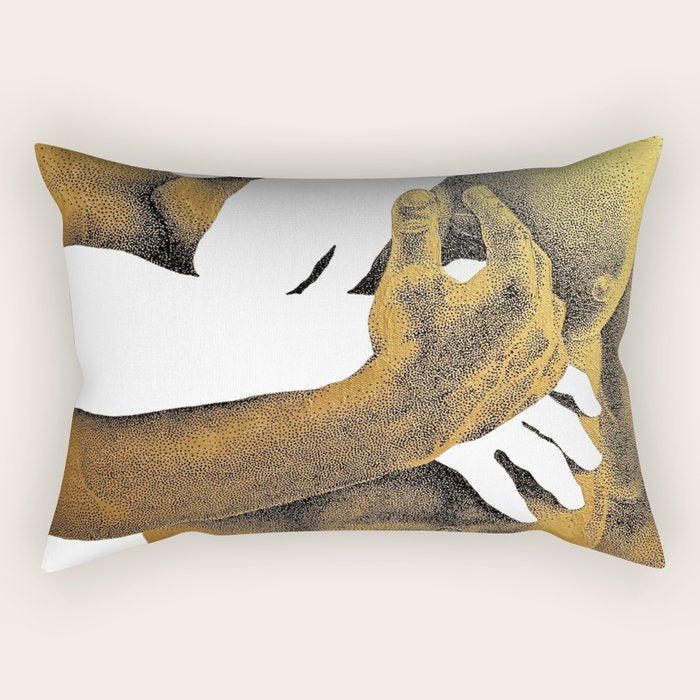 Echoes II - NOODOOD Painting (Gold doesn't print shiny) Rectangular Pillow Gallery Image 2