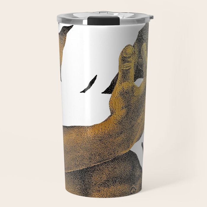 Echoes II - NOODOOD Painting (Gold doesn't print shiny) Travel Mug Gallery Image 1