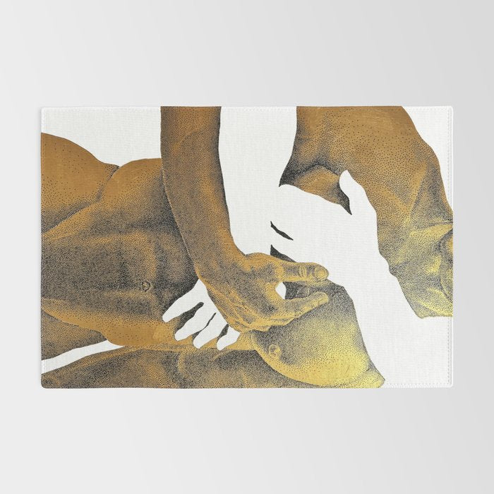 Echoes II - NOODOOD Painting (Gold doesn't print shiny) Rug Gallery Image 2