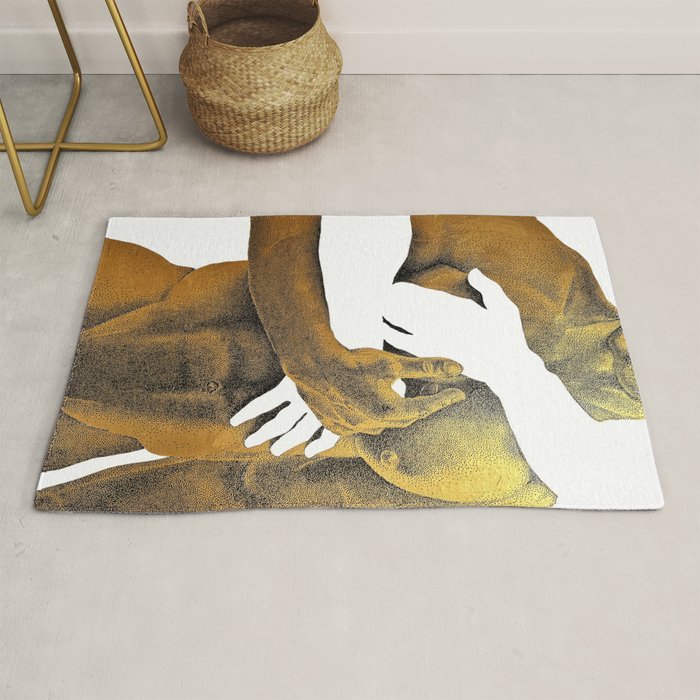 Echoes II - NOODOOD Painting (Gold doesn't print shiny) Rug Gallery Image 1