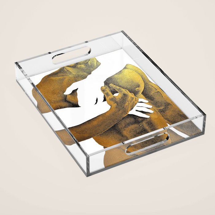Echoes II - NOODOOD Painting (Gold doesn't print shiny) Acrylic Tray Gallery Image 1