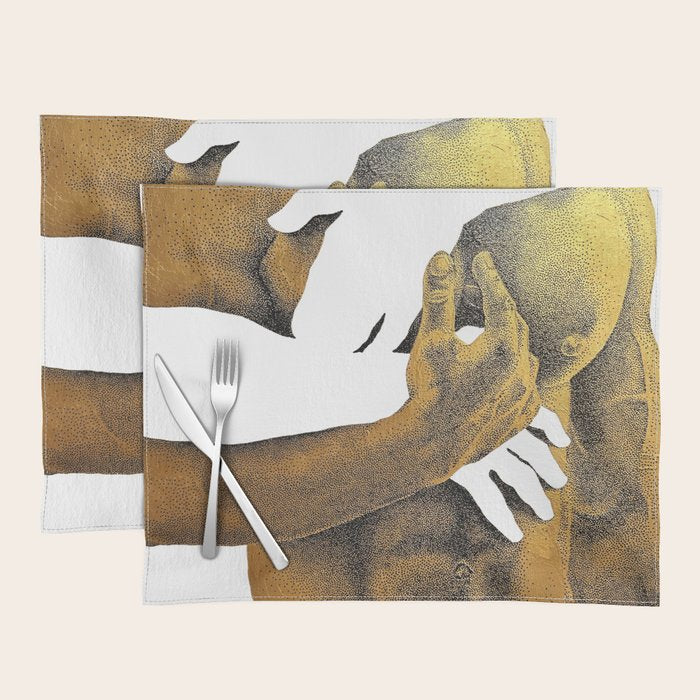 Echoes II - NOODOOD Painting (Gold doesn't print shiny) Placemat Gallery Image 1