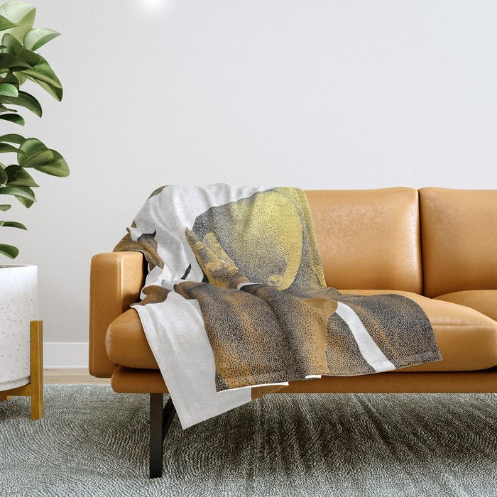 Echoes II - NOODOOD Painting (Gold doesn't print shiny) Throw Blanket Gallery Image 1
