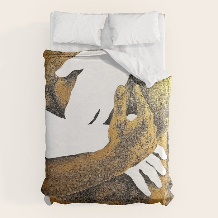 Echoes II - NOODOOD Painting (Gold doesn't print shiny) Duvet Cover Gallery Image 6