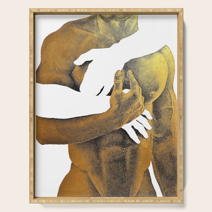 Echoes II - NOODOOD Painting (Gold doesn't print shiny) Serving Tray Gallery Image 1