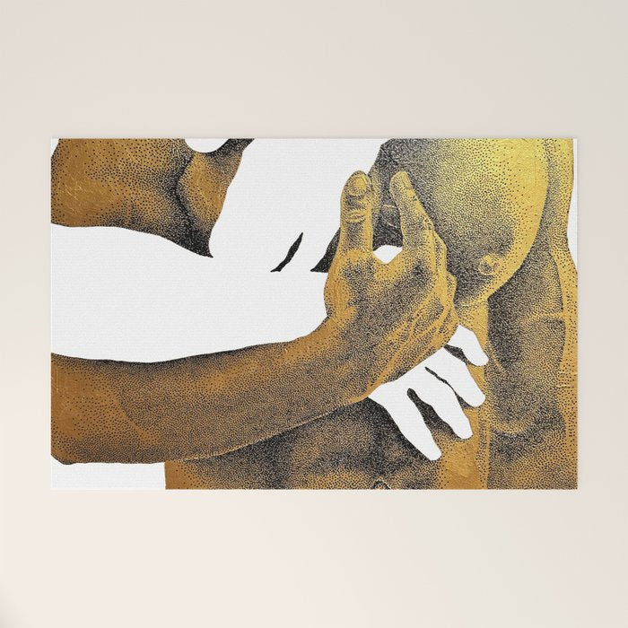 Echoes II - NOODOOD Painting (Gold doesn't print shiny) Welcome Mat Gallery Image 1