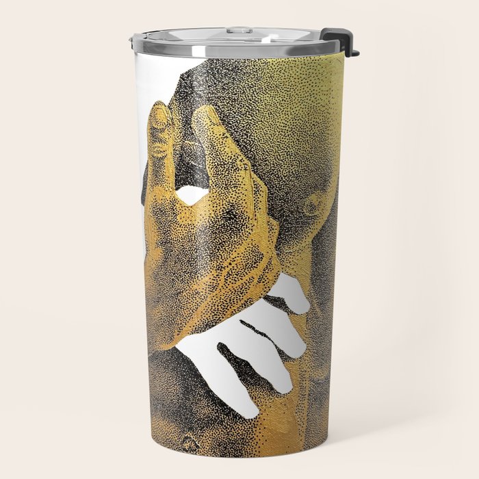 Echoes II - NOODOOD Painting (Gold doesn't print shiny) Travel Mug Gallery Image 2