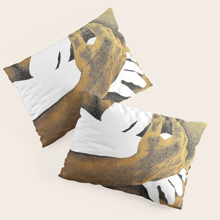 Echoes II - NOODOOD Painting (Gold doesn't print shiny) Pillow Sham Gallery Image 3