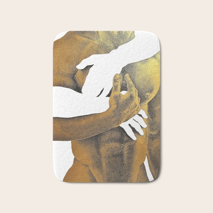 Echoes II - NOODOOD Painting (Gold doesn't print shiny) Bath Mat Gallery Image 1