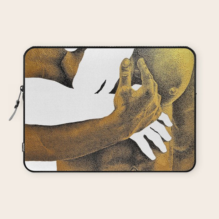 Echoes II - NOODOOD Painting (Gold doesn't print shiny) Laptop Sleeve Gallery Image 1