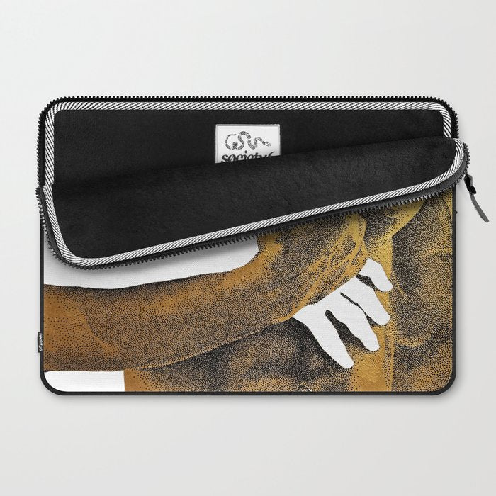 Echoes II - NOODOOD Painting (Gold doesn't print shiny) Laptop Sleeve Gallery Image 2