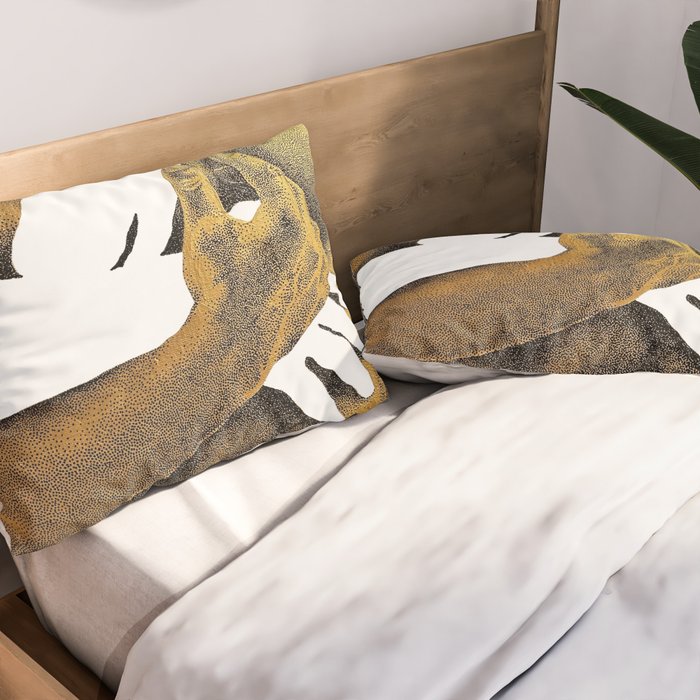 Echoes II - NOODOOD Painting (Gold doesn't print shiny) Pillow Sham Gallery Image 2