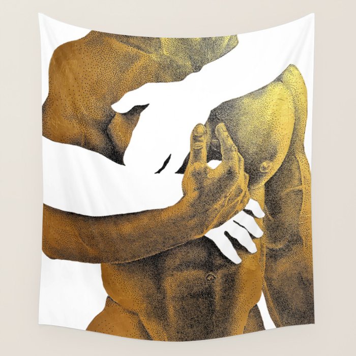 Echoes II - NOODOOD Painting (Gold doesn't print shiny) Wall Tapestry Gallery Image 1