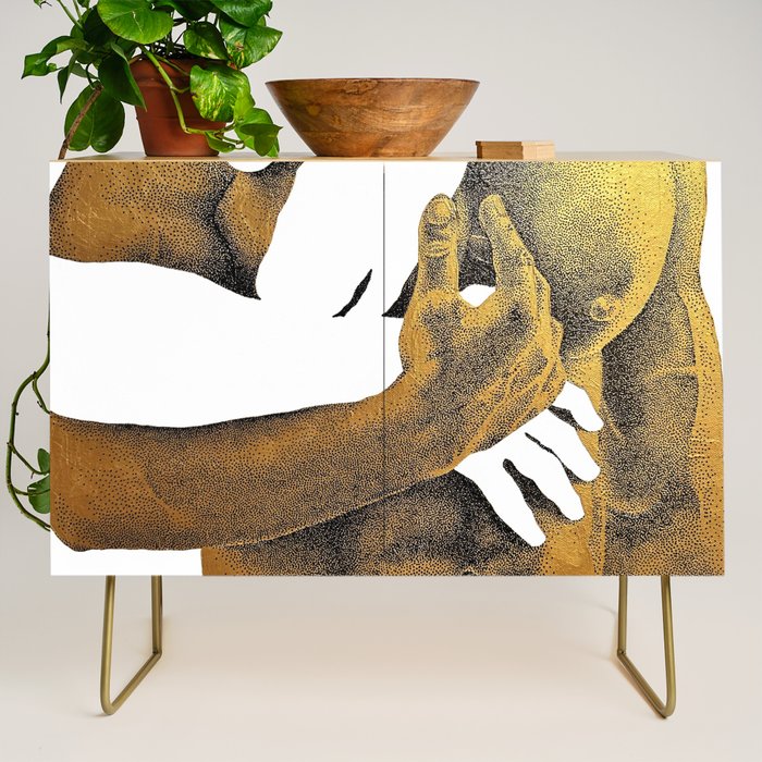 Echoes II - NOODOOD Painting (Gold doesn't print shiny) Credenza Gallery Image 1