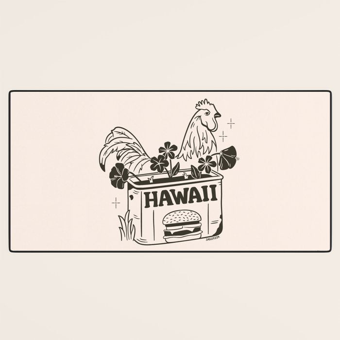 HAWAII (In Cream) Desk Mat Gallery Image 3