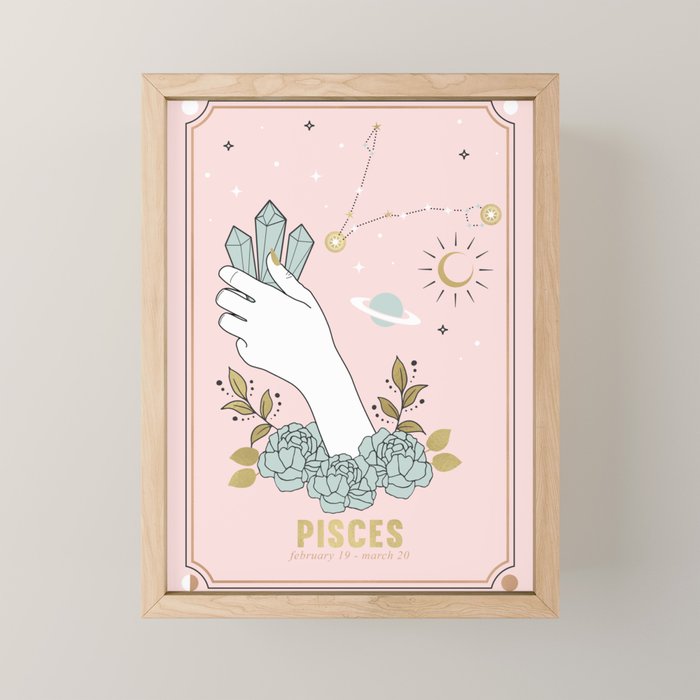 Pisces Zodiac sign Mini Art Print Gallery Image 1
