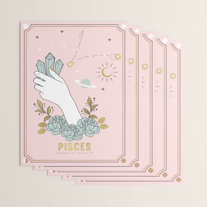 Pisces Zodiac sign Wrapping Paper Gallery Image 3