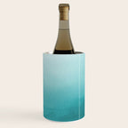 Best Seller Aqua Teal Turquoise Watercolor Ombre Gradient Blend Abstract Art - Aquarium SW 6767 Wine Chiller Gallery Image 1