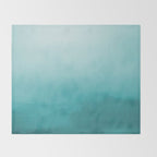Best Seller Aqua Teal Turquoise Watercolor Ombre Gradient Blend Abstract Art - Aquarium SW 6767 Throw Blanket Gallery Image 2