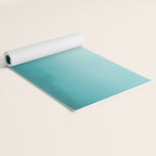 Best Seller Aqua Teal Turquoise Watercolor Ombre Gradient Blend Abstract Art - Aquarium SW 6767 Yoga Mat Gallery Image 2