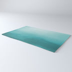 Best Seller Aqua Teal Turquoise Watercolor Ombre Gradient Blend Abstract Art - Aquarium SW 6767 Rug Gallery Image 3