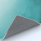 Best Seller Aqua Teal Turquoise Watercolor Ombre Gradient Blend Abstract Art - Aquarium SW 6767 Rug Gallery Image 4