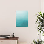 Best Seller Aqua Teal Turquoise Watercolor Ombre Gradient Blend Abstract Art - Aquarium SW 6767 Poster Gallery Image 2