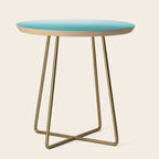 Best Seller Aqua Teal Turquoise Watercolor Ombre Gradient Blend Abstract Art - Aquarium SW 6767 Side Table Gallery Image 1