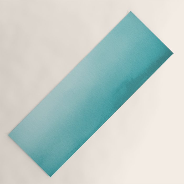 Best Seller Aqua Teal Turquoise Watercolor Ombre Gradient Blend Abstract Art - Aquarium SW 6767 Yoga Mat